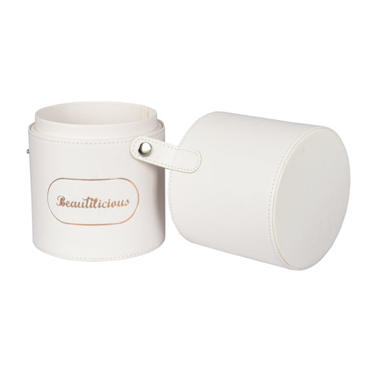 Medium Size Snow Glam Cylinder Brush Holder for professional makeup artists