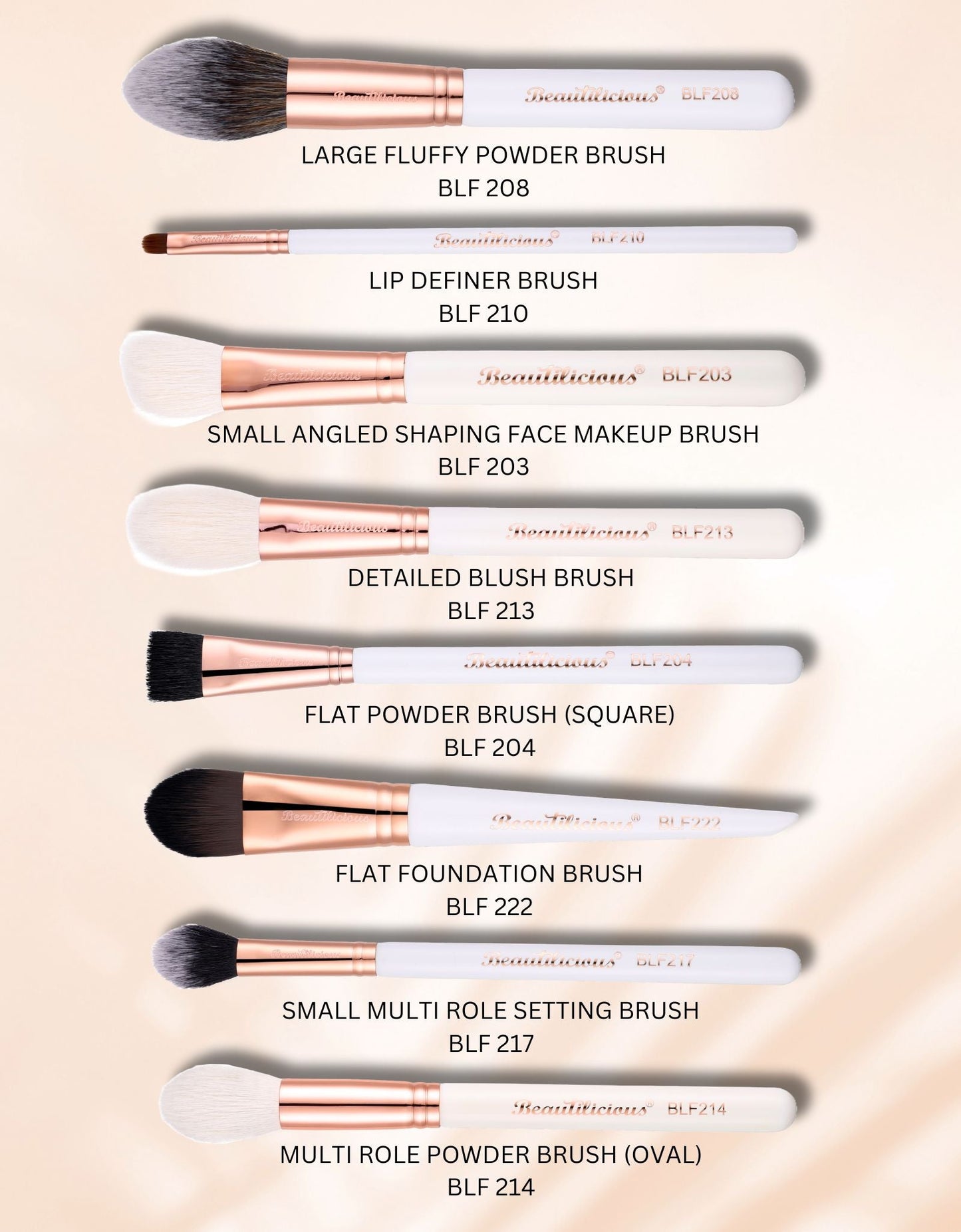 Solo Glow Beauty Kit - Set of 16 Brushes