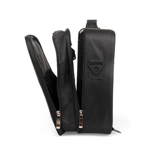 Beautilicious multifunctional black vanity laptop bag for travel and work