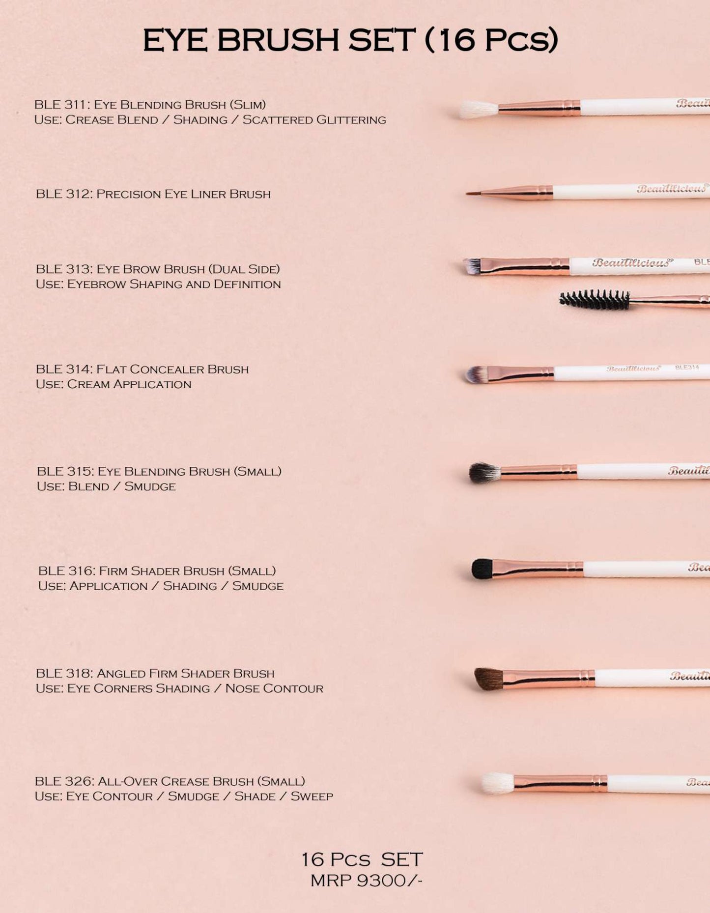 16 Piece Eye Brush Set
