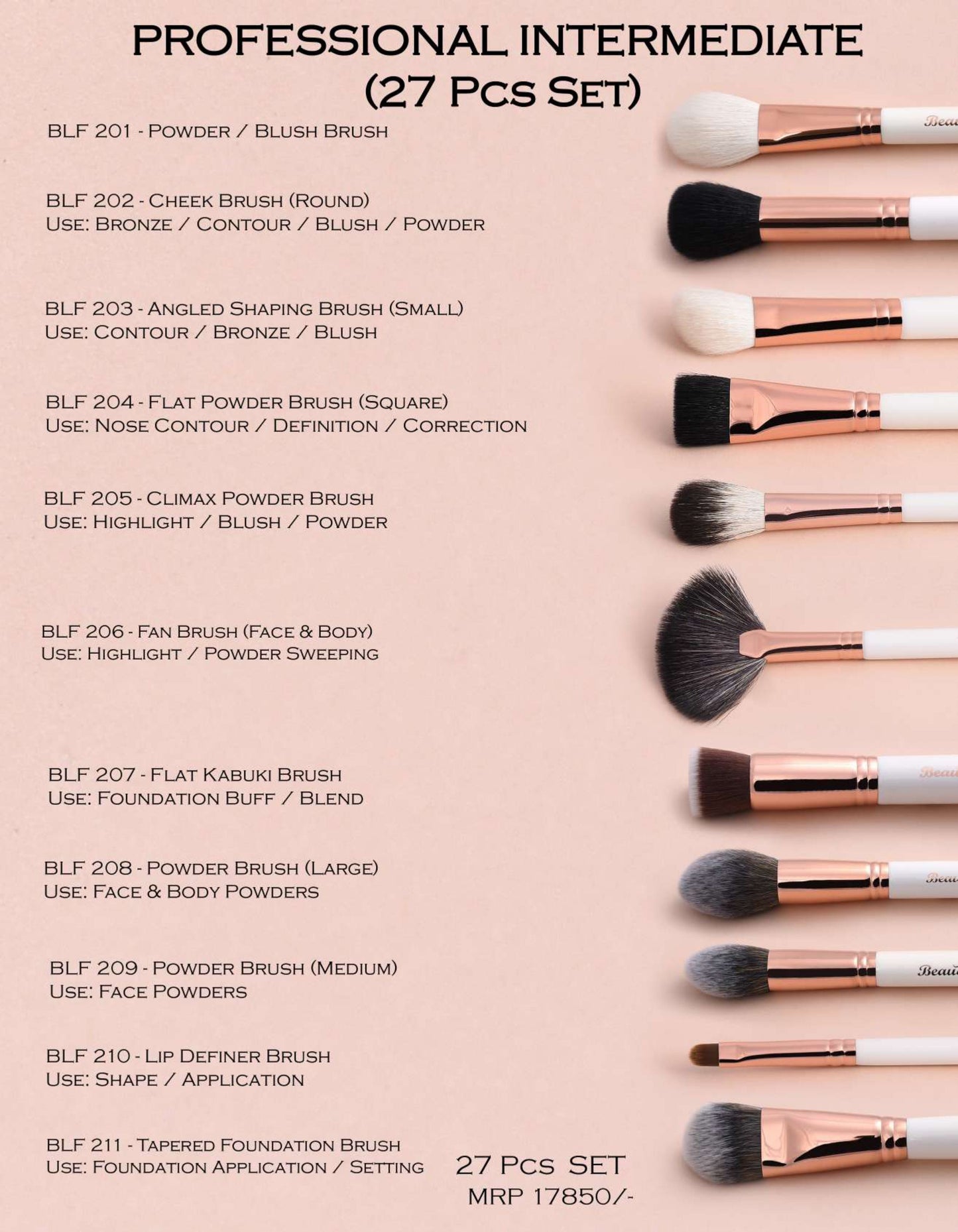 Processional Intermediate 27 pcs set of brushes