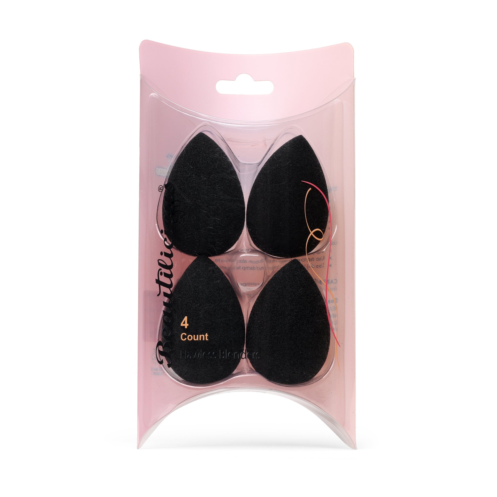 Teardrop 4 Pcs Flawless Blenders Pro Black by Beautilicious