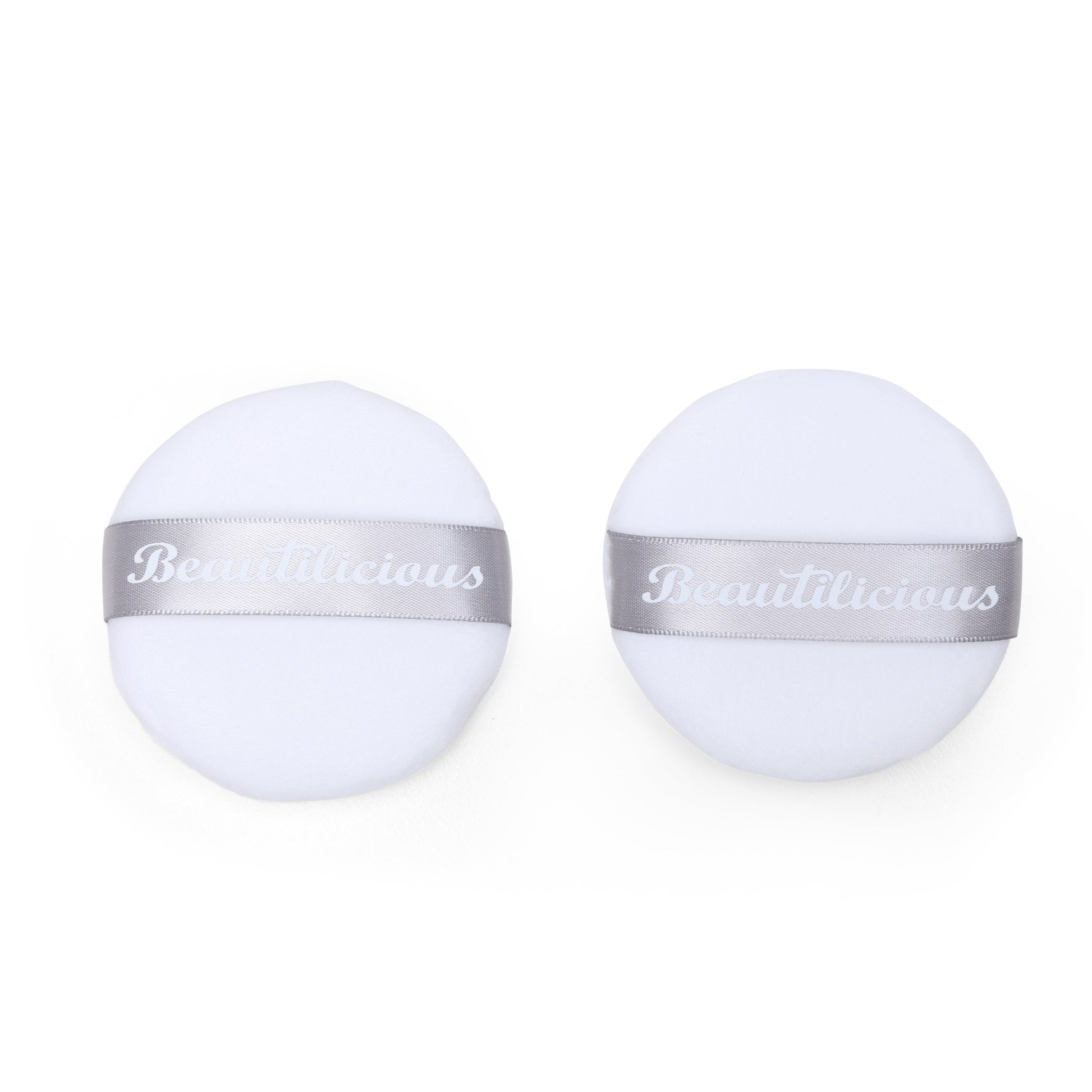 Ultra-soft white round powder puff by Beautilicious
